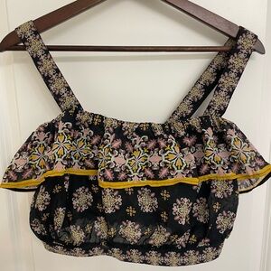 NWOT Free People crop tank top with removable straps - size Small